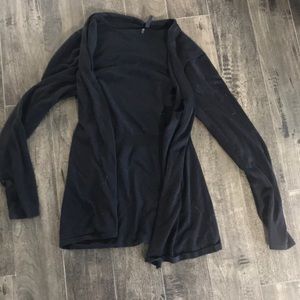 Black Open Cardigan